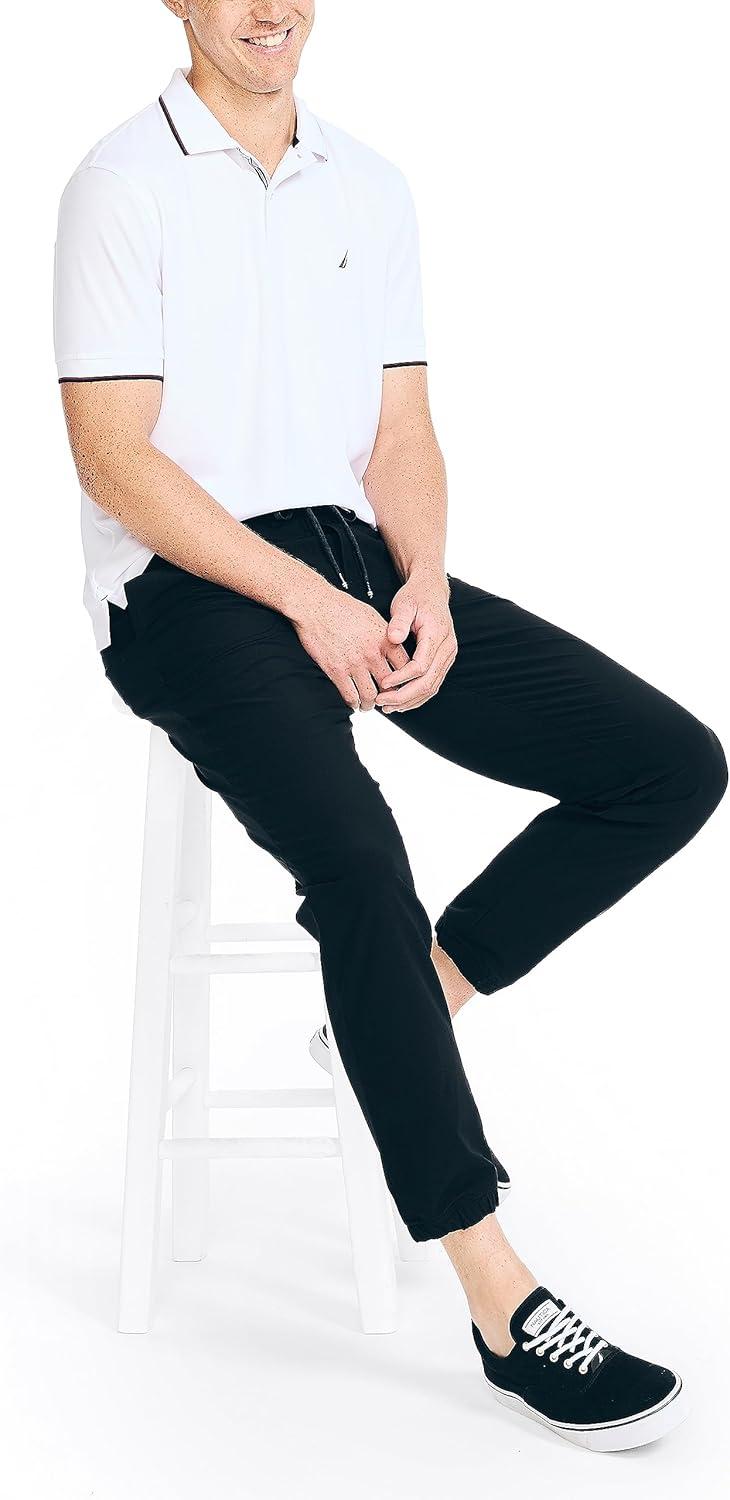 imageNautica Mens Nautica Navtech Sustainably Crafted Classic Fit PoloBright White