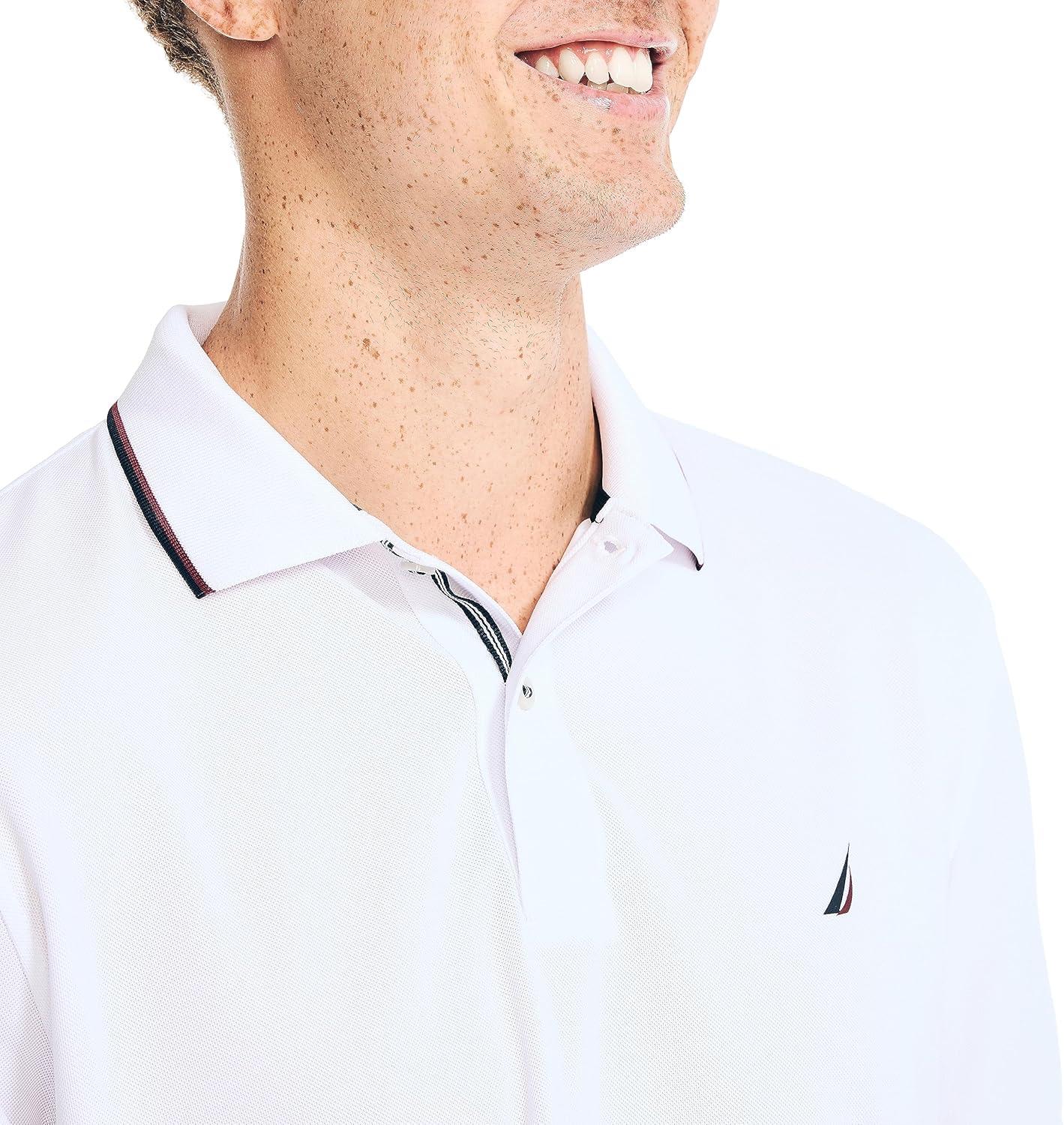 imageNautica Mens Nautica Navtech Sustainably Crafted Classic Fit PoloBright White