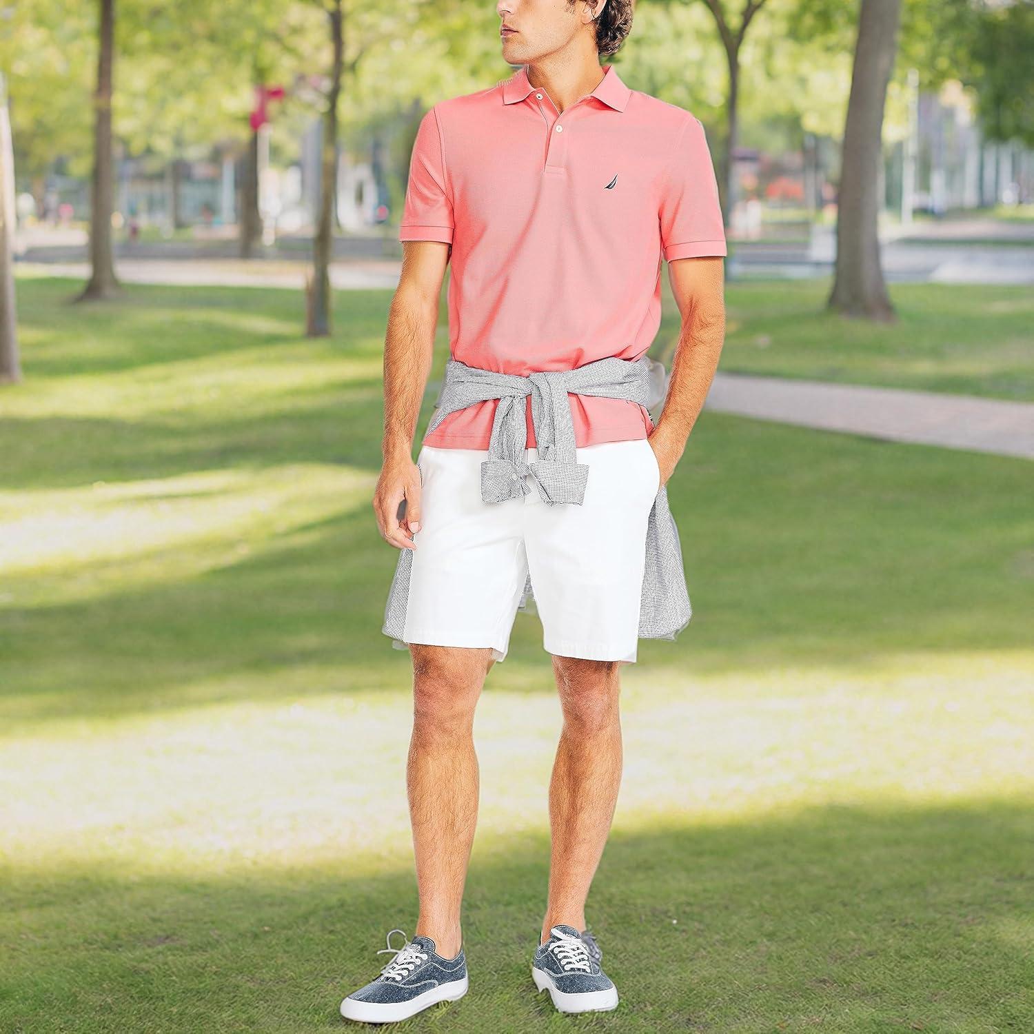 imageNautica Mens Nautica Sustainably Crafted Deck PoloTeaberry