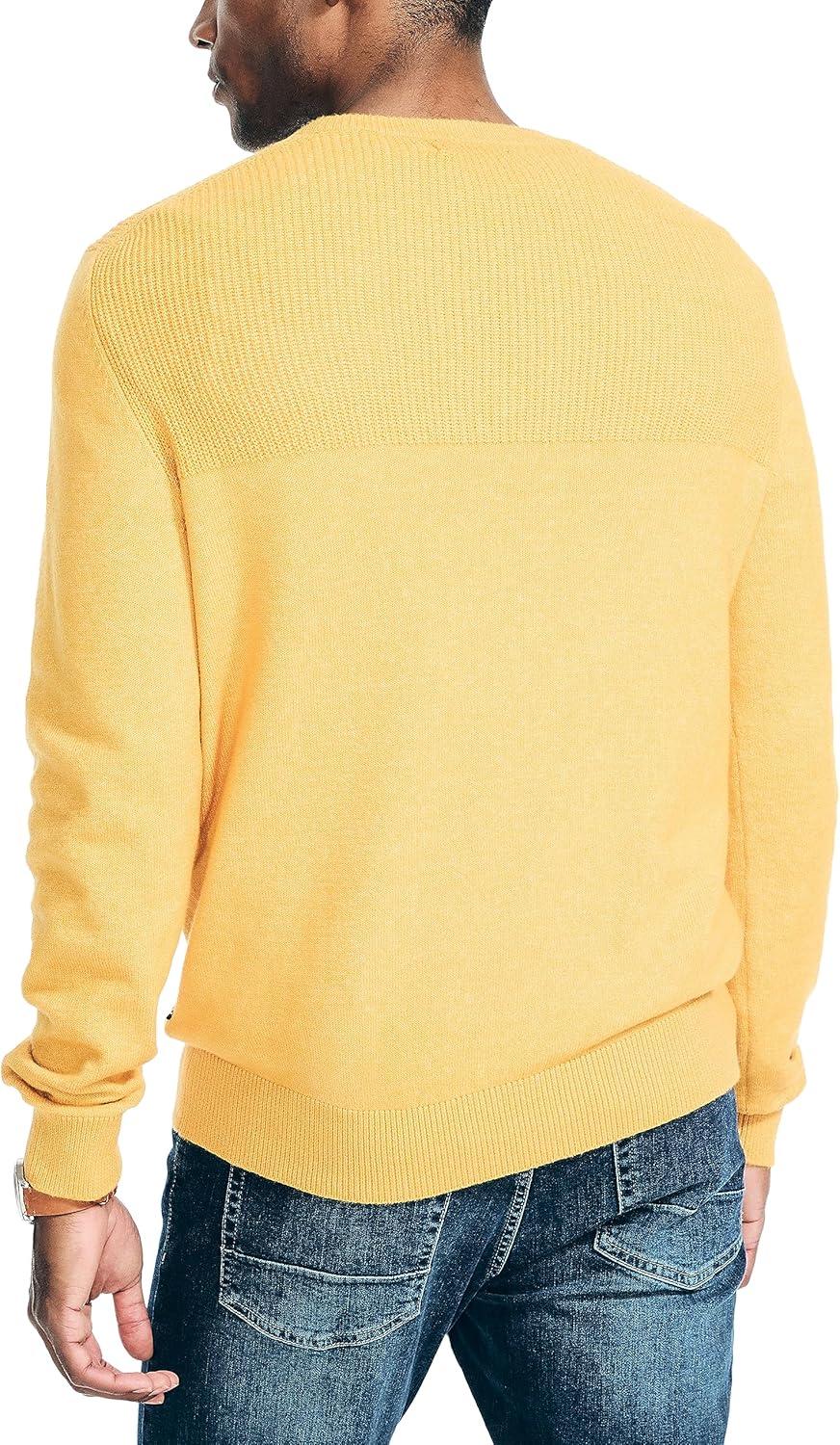 imageNautica Mens Nautica Sustainably Crafted Textured Crewneck SweaterTawny Olive