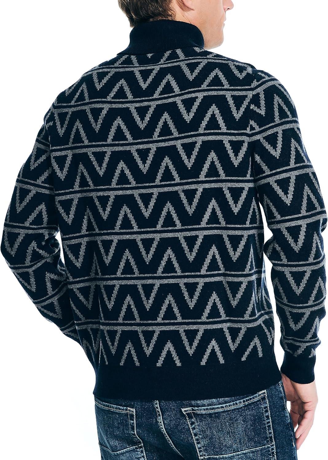 imageNautica Mens Nautica Sustainably Crafted Turtleneck SweaterNavy Seas