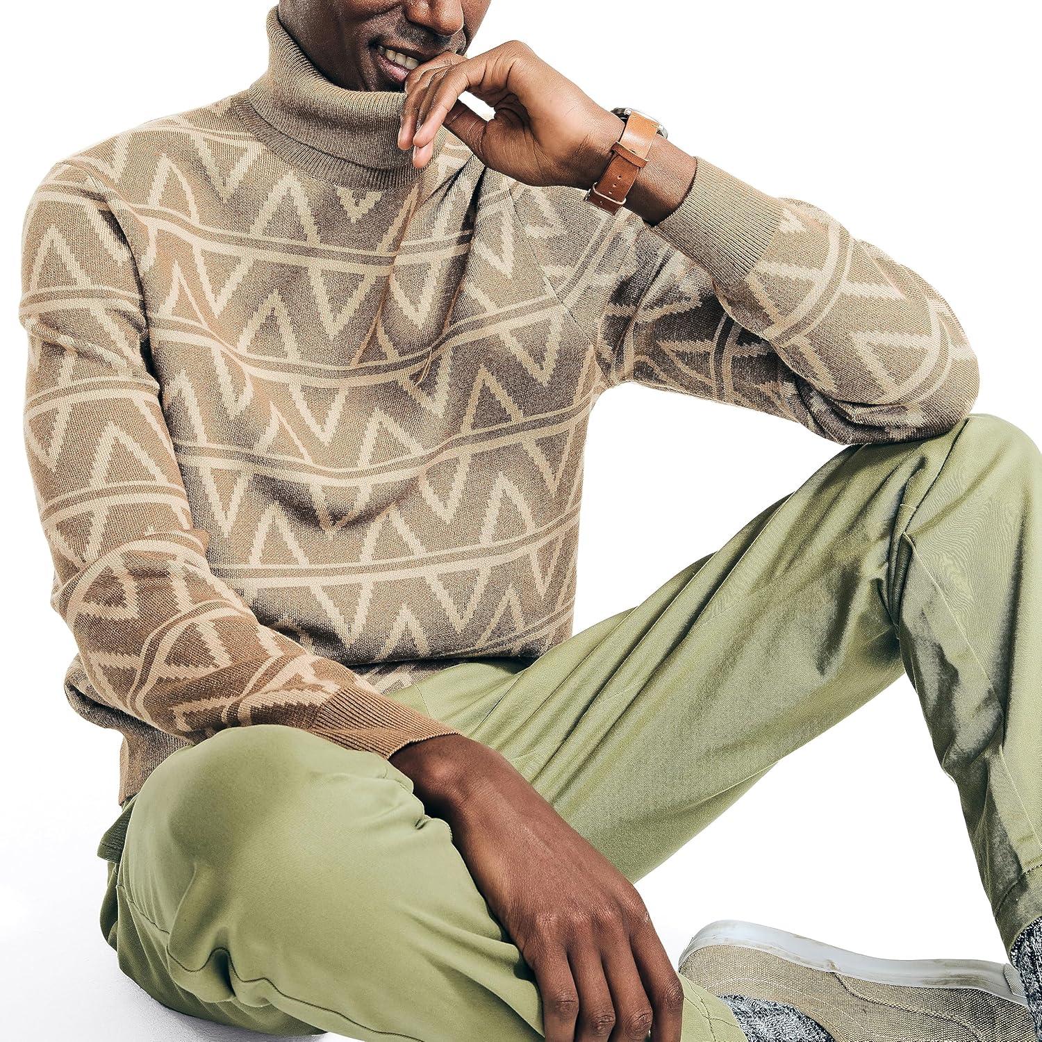 imageNautica Mens Nautica Sustainably Crafted Turtleneck SweaterTannin