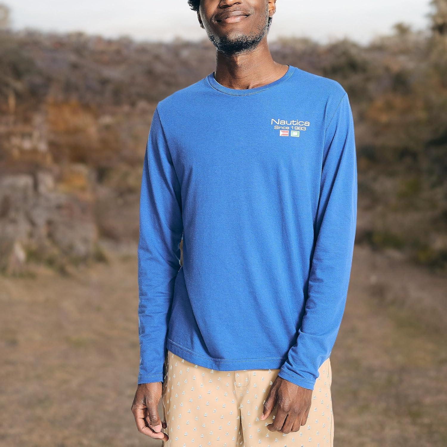 imageNautica Sustainably Crafted LongSleeve Graphic TShirtBright Cobalt