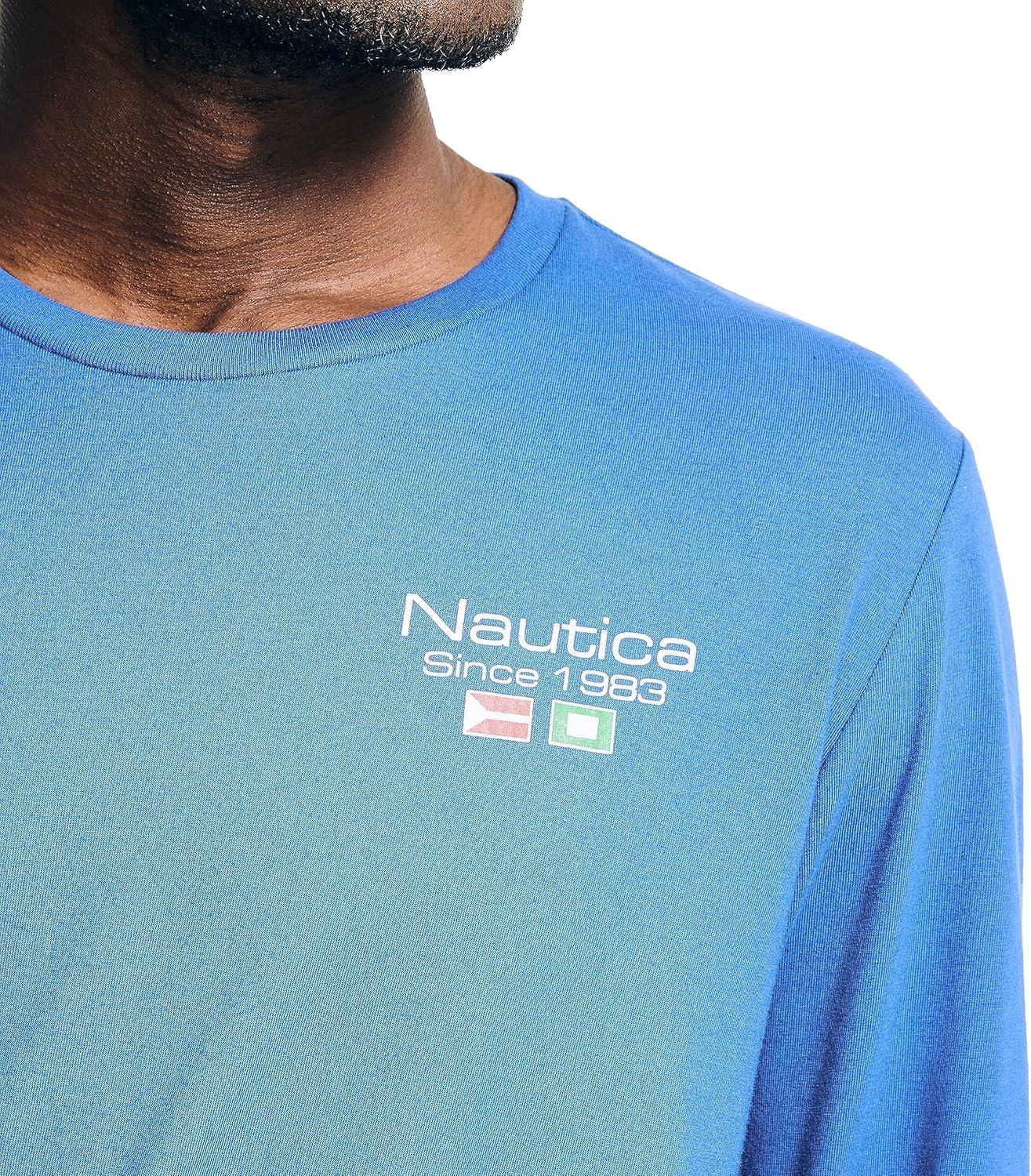 imageNautica Sustainably Crafted LongSleeve Graphic TShirtBright Cobalt