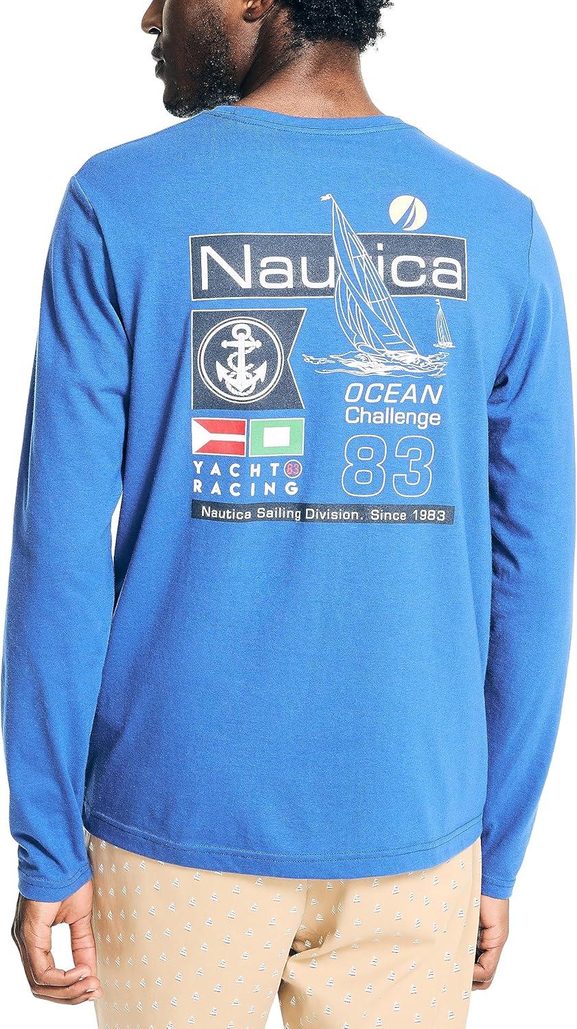 imageNautica Sustainably Crafted LongSleeve Graphic TShirtBright Cobalt