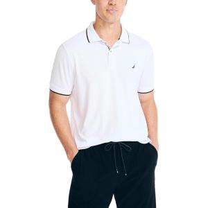 Nautica Men’s Nautica Navtech Sustainably Crafted Classic Fit Polo(Bright White)