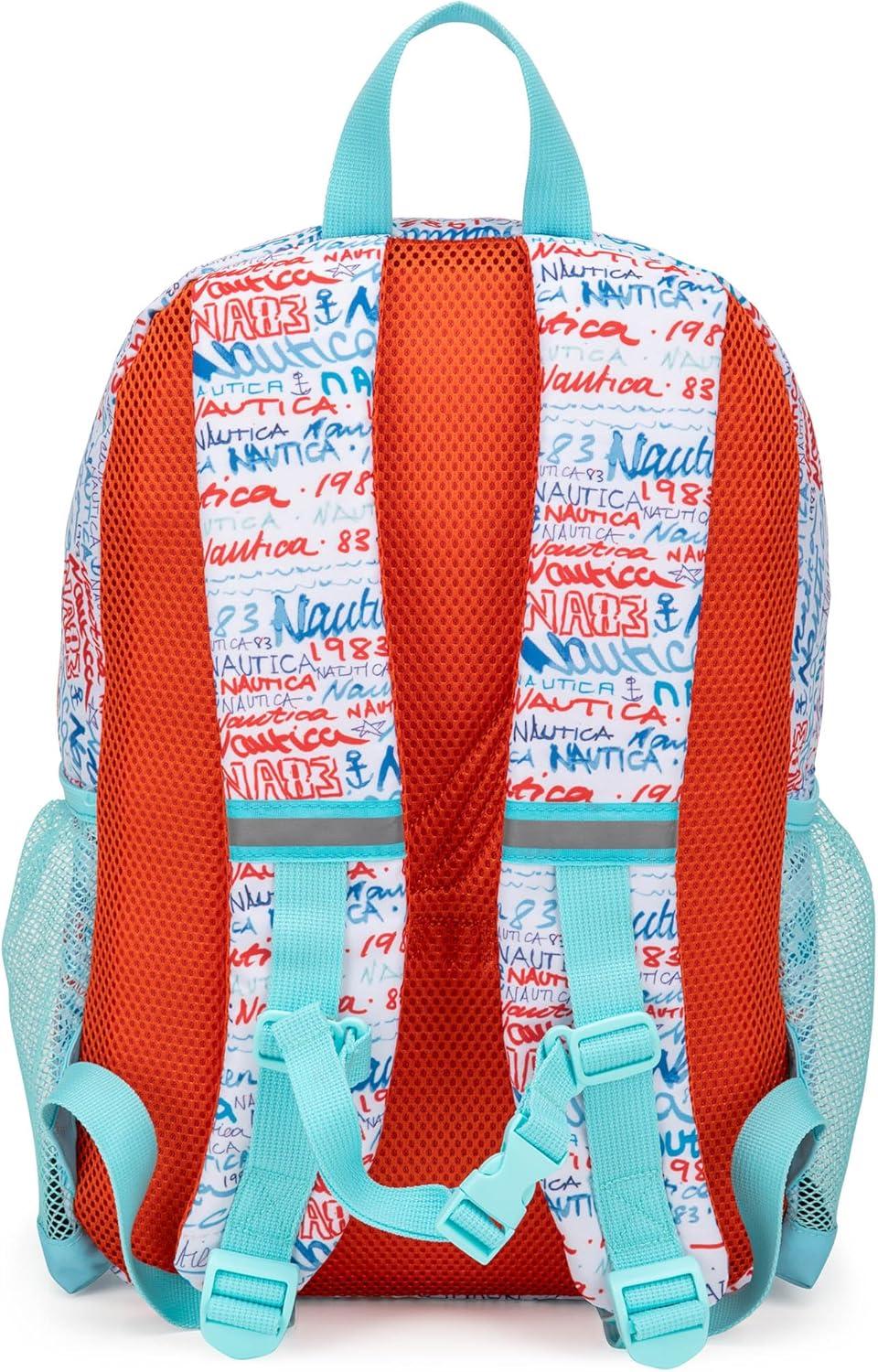 imageNautica Backpack for Kids Kindergarten Elementary Children Backpack 16 Tall SailboatsGraffiti