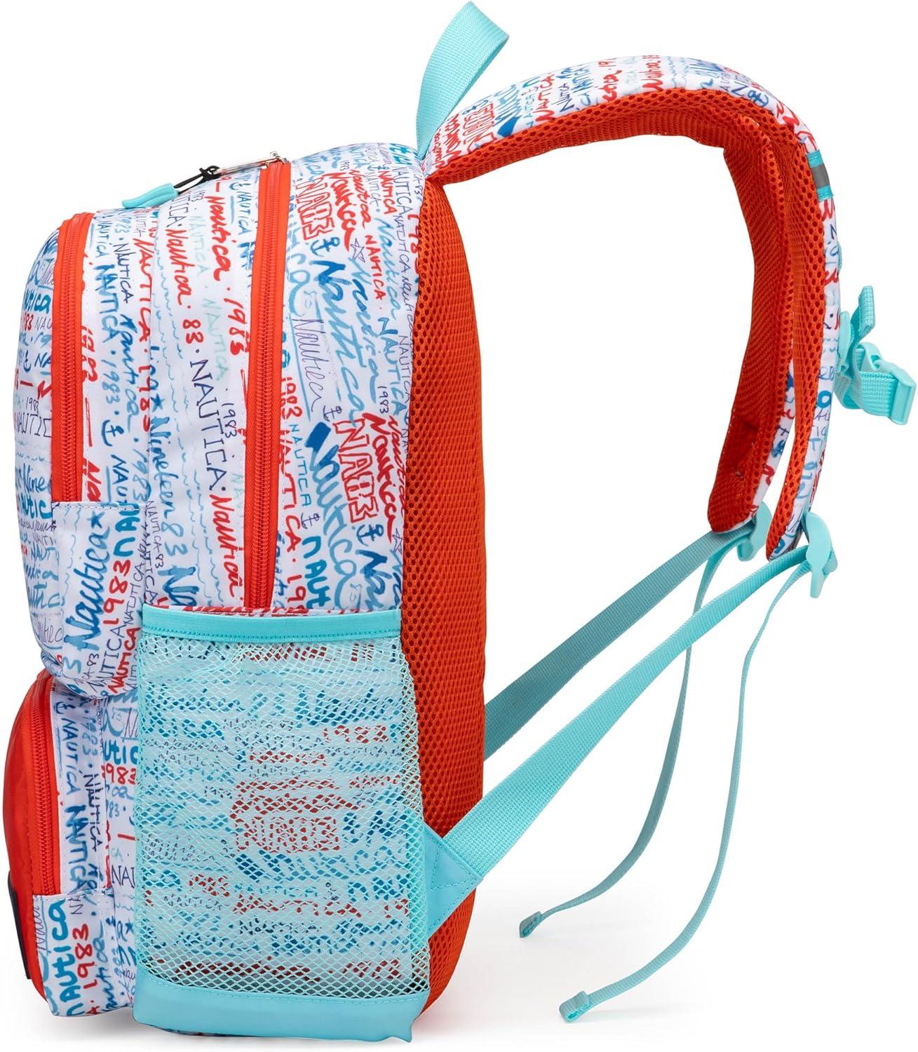 imageNautica Backpack for Kids Kindergarten Elementary Children Backpack 16 Tall SailboatsGraffiti
