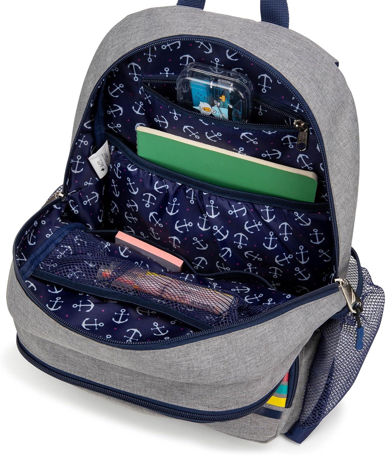 imageNautica Backpack for Kids Kindergarten Elementary Children Backpack 16 Tall SailboatsHearts