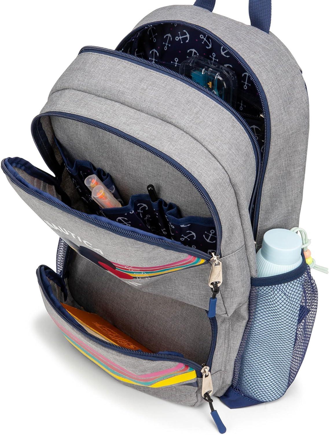 imageNautica Backpack for Kids Kindergarten Elementary Children Backpack 16 Tall SailboatsHearts