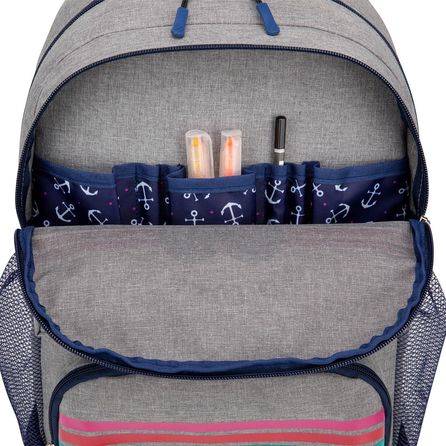 imageNautica Backpack for Kids Kindergarten Elementary Children Backpack 16 Tall SailboatsHearts