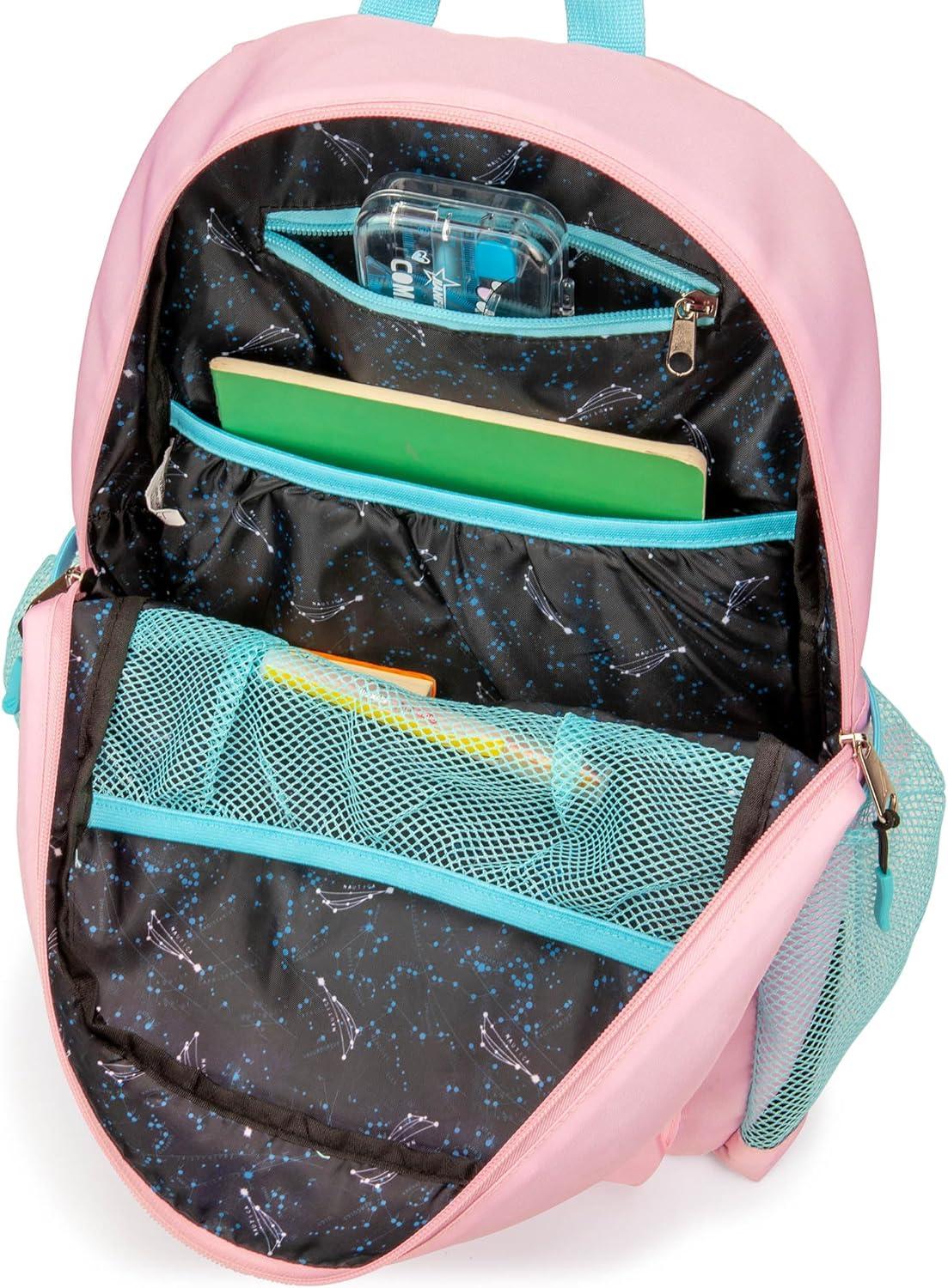imageNautica Backpack for Kids Kindergarten Elementary Children Backpack 16 Tall SailboatsMermaid Tail