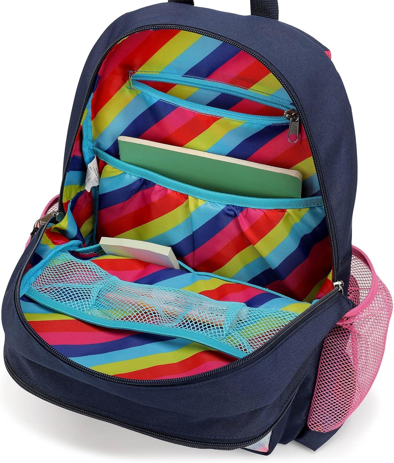imageNautica Backpack for Kids Kindergarten Elementary Children Backpack 16 Tall SailboatsRetro Rainbow