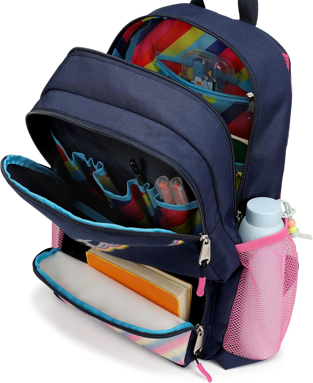 imageNautica Backpack for Kids Kindergarten Elementary Children Backpack 16 Tall SailboatsRetro Rainbow