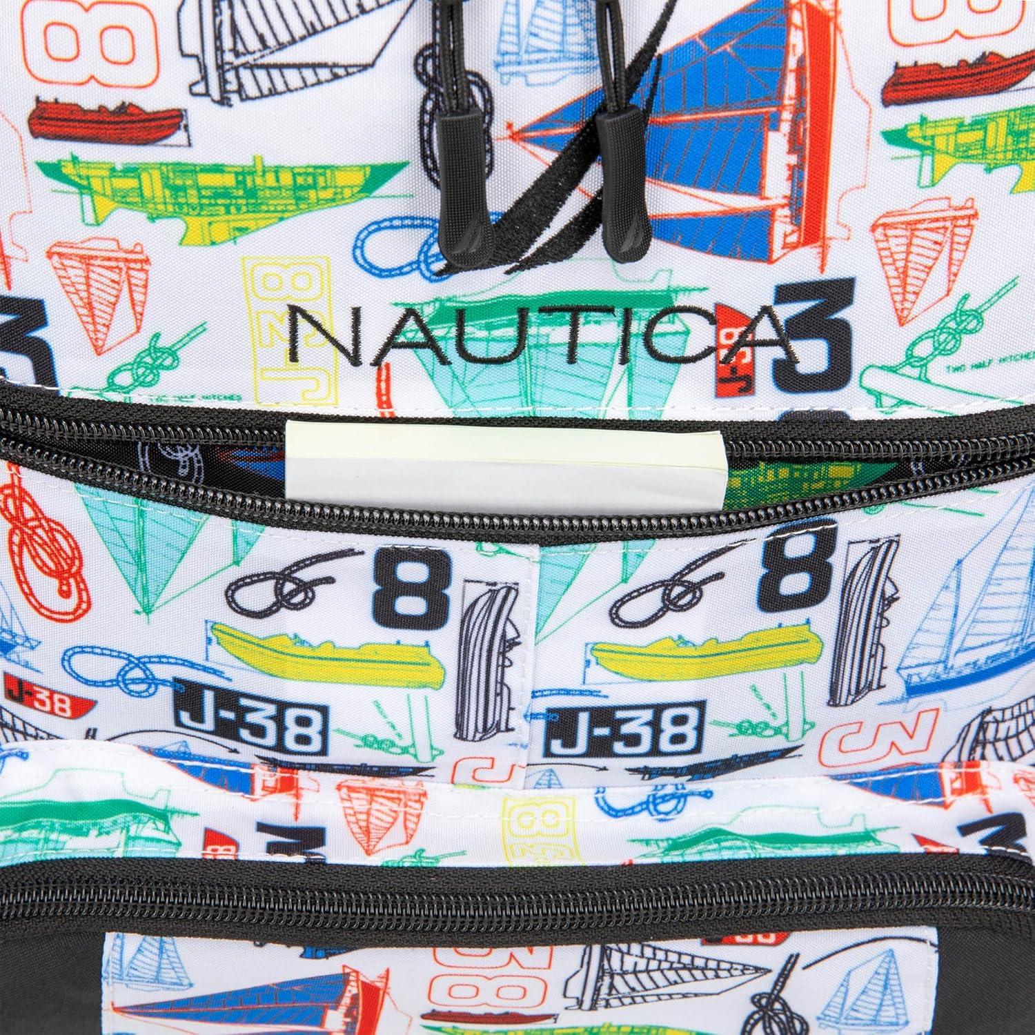 imageNautica Backpack for Kids Kindergarten Elementary Children Backpack 16 Tall SailboatsSailboats