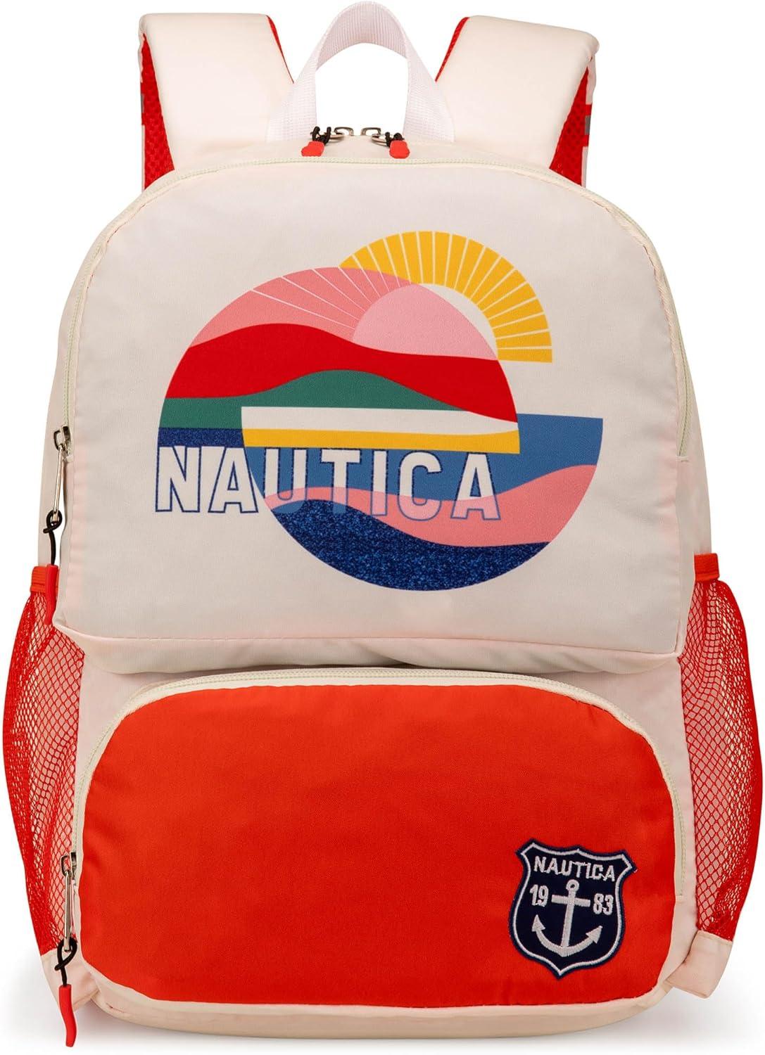 imageNautica Backpack for Kids Kindergarten Elementary Children Backpack 16 Tall SailboatsSunny Day