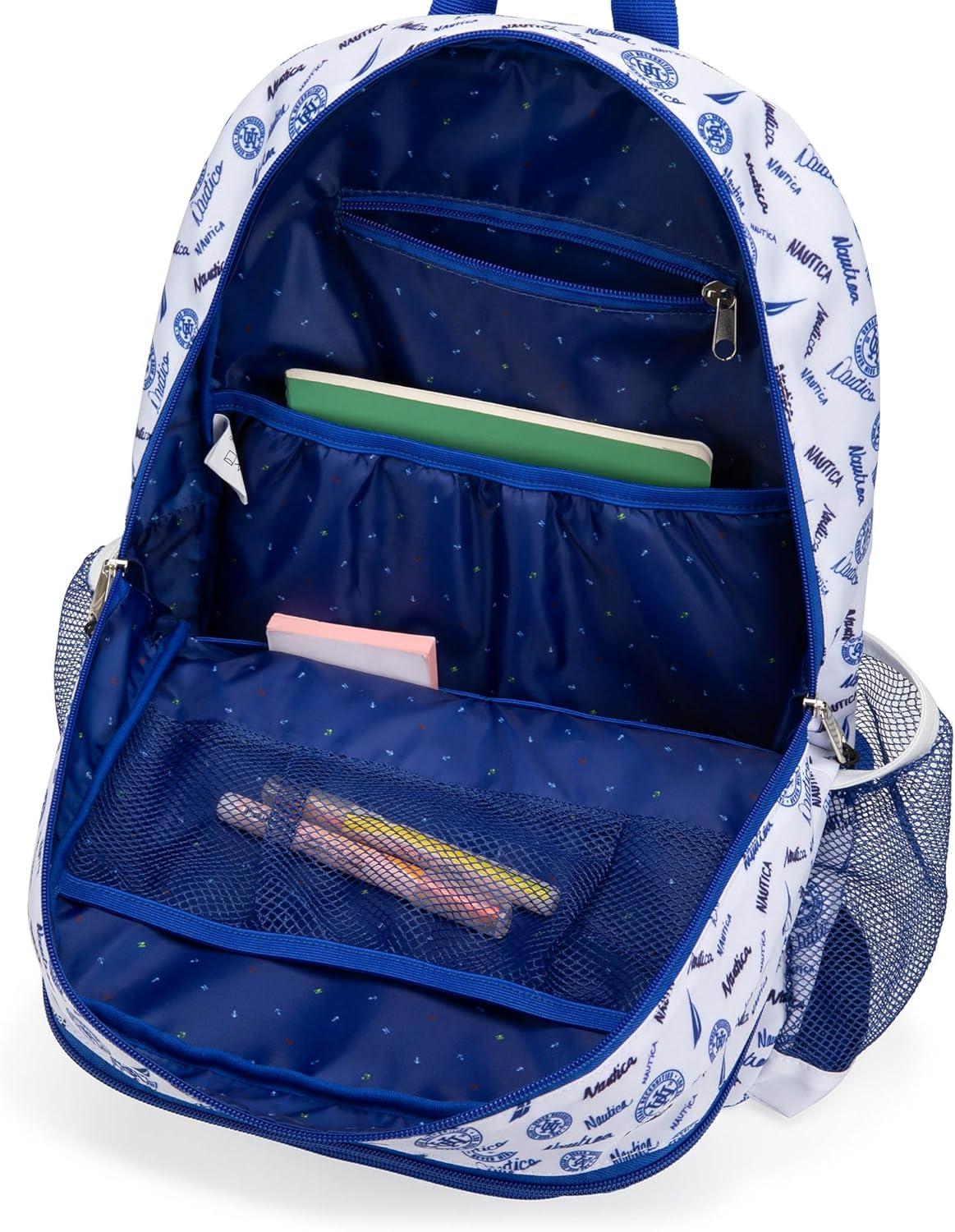 imageNautica Backpack for Kids Kindergarten Elementary Children Backpack 16 Tall SailboatsVarsity