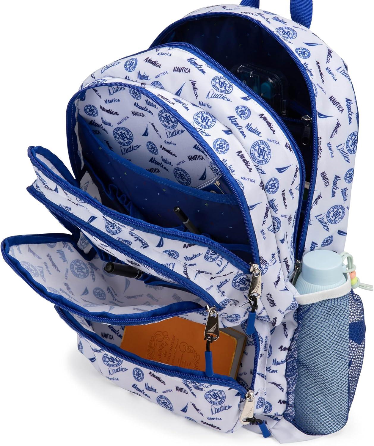 imageNautica Backpack for Kids Kindergarten Elementary Children Backpack 16 Tall SailboatsVarsity