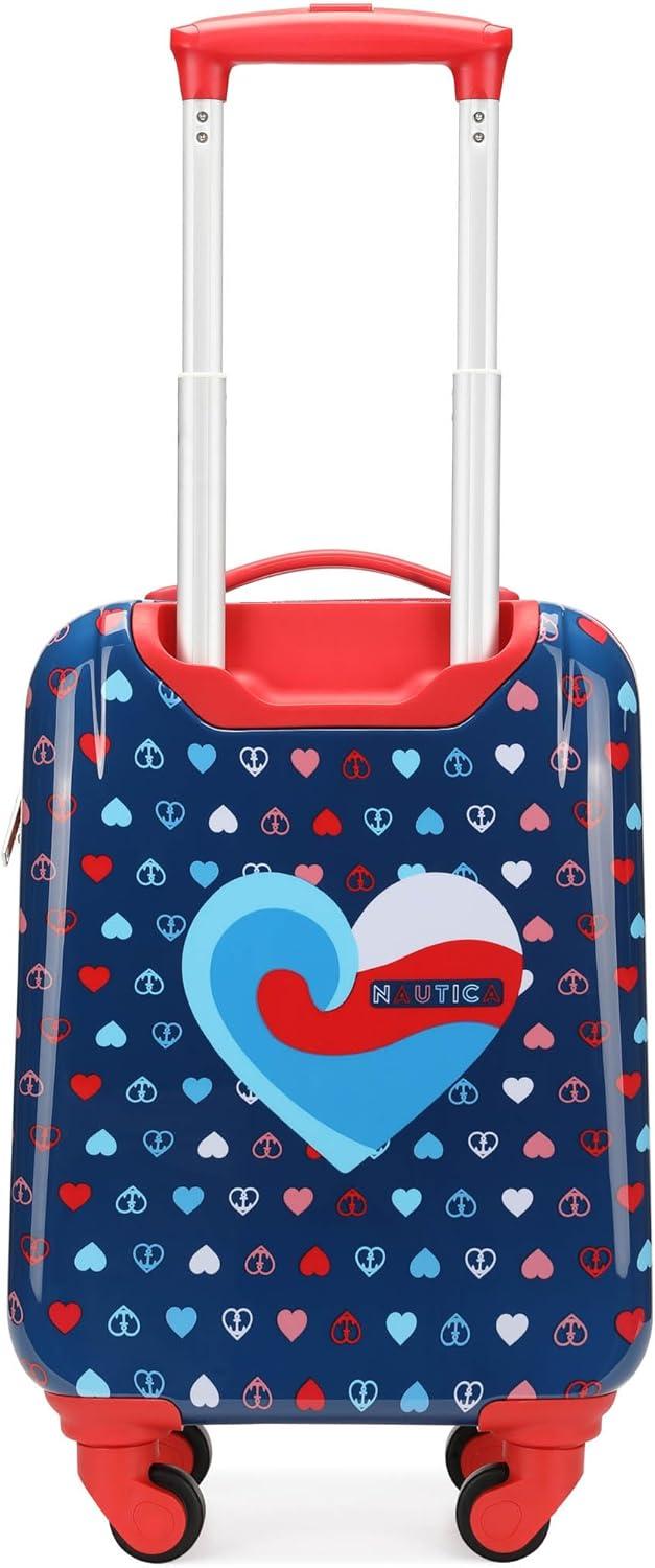 imageNautica Kids Luggage 18 Airline Approved Rolling Hardside Upright Carryon Suitcase with Wheels Pirate AhoyNautica Peace