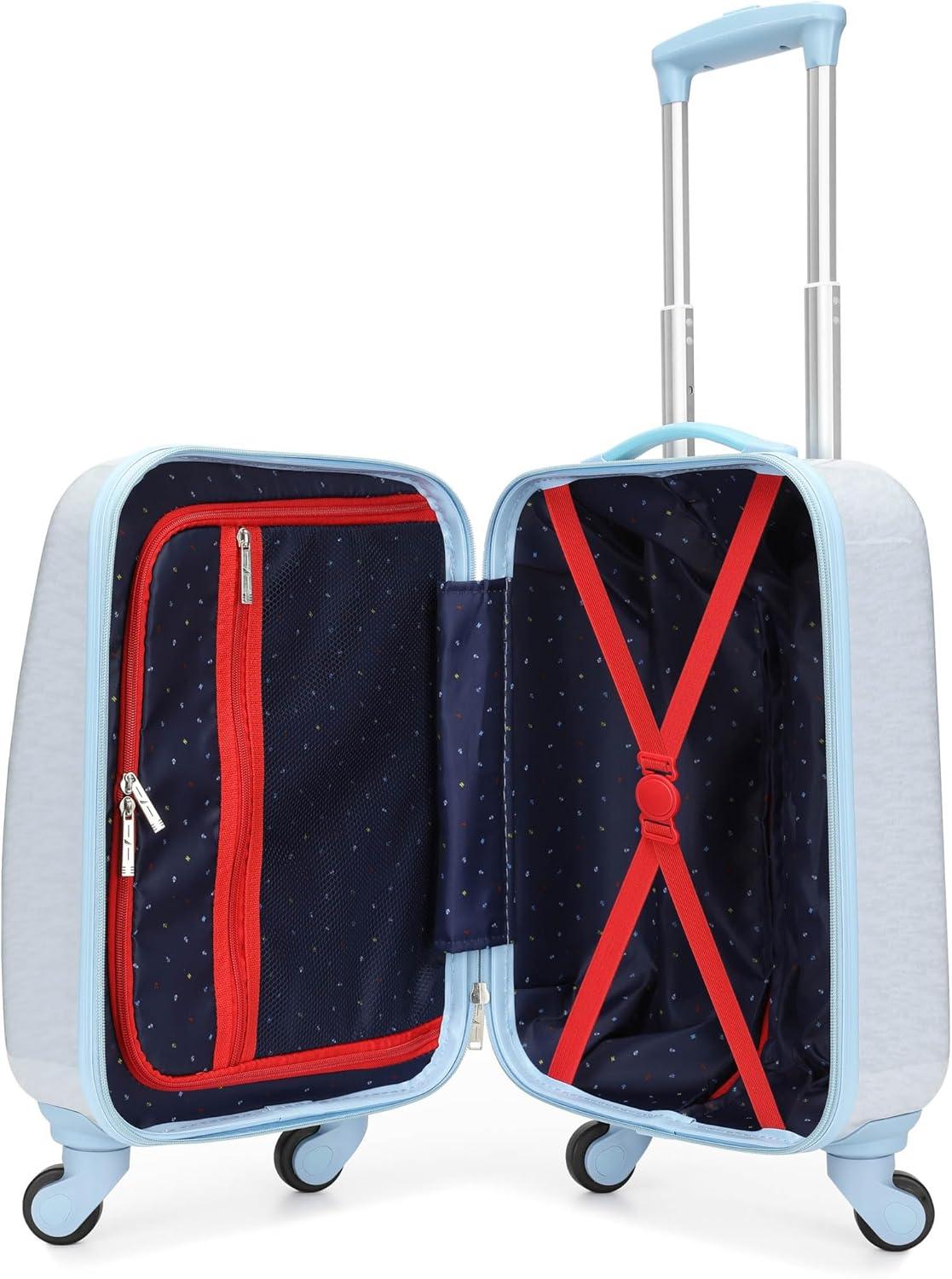 imageNautica Kids Luggage 18 Airline Approved Rolling Hardside Upright Carryon Suitcase with Wheels Pirate AhoyPolar Voyage