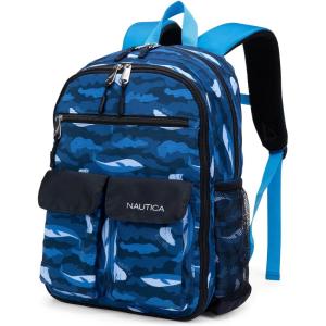 Nautica Backpack for Kids | Kindergarten, Elementary Children Backpack | 16″ Tall | Sailboats(Polar Camo)