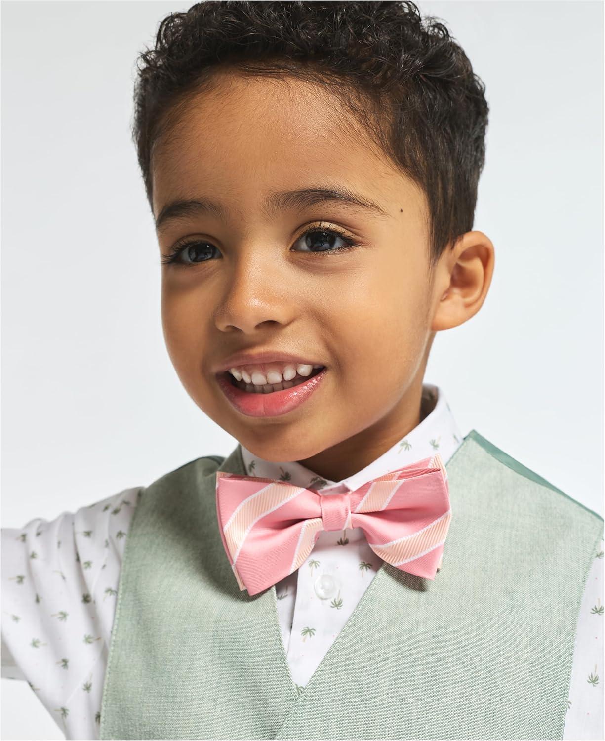 imageNautica Boys 4piece Formal Suit Set with Vest Pants Collared Dress Shirt and TieSage