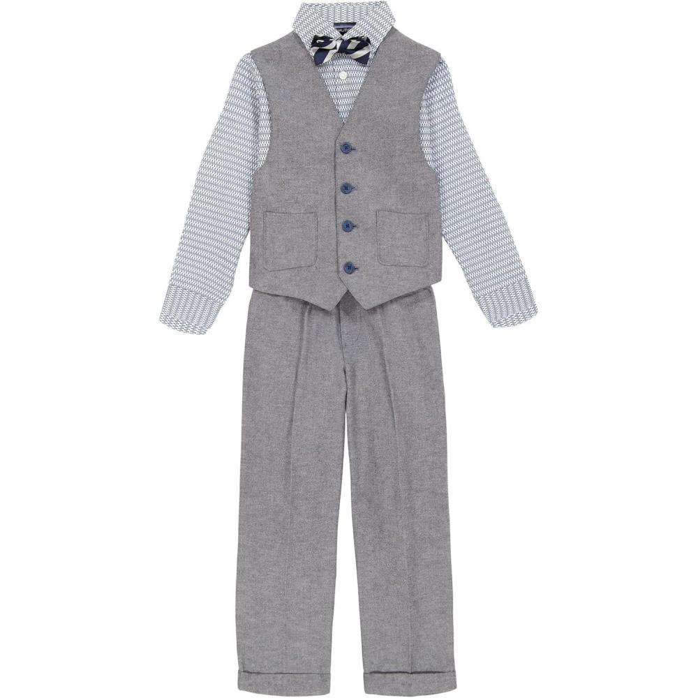 imageNautica Boys 4piece Formal Suit Set with Vest Pants Collared Dress Shirt and TieTanzanite