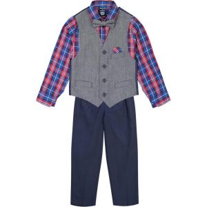Nautica Baby Boys 4-piece Suit Set with Dress Shirt, Vest, Pants, and Tie(Navy Twill)