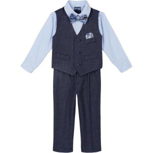 Nautica Baby Boys 4-piece Suit Set with Dress Shirt, Vest, Pants, and Tie(Tanzanite)