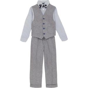 Nautica Boys’ 4-piece Formal Suit Set with Vest, Pants, Collared Dress Shirt, and Tie(Tanzanite)