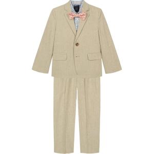 Nautica Boys’ 4-piece Suit Set with Dress Shirt, Tie, Jacket, and Pants(Khaki)