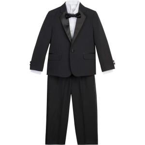 Nautica Boys’ 4-piece Tuxedo Set with Dress Shirt, Bow Tie, Jacket, and Pants(Black Tuxedo)