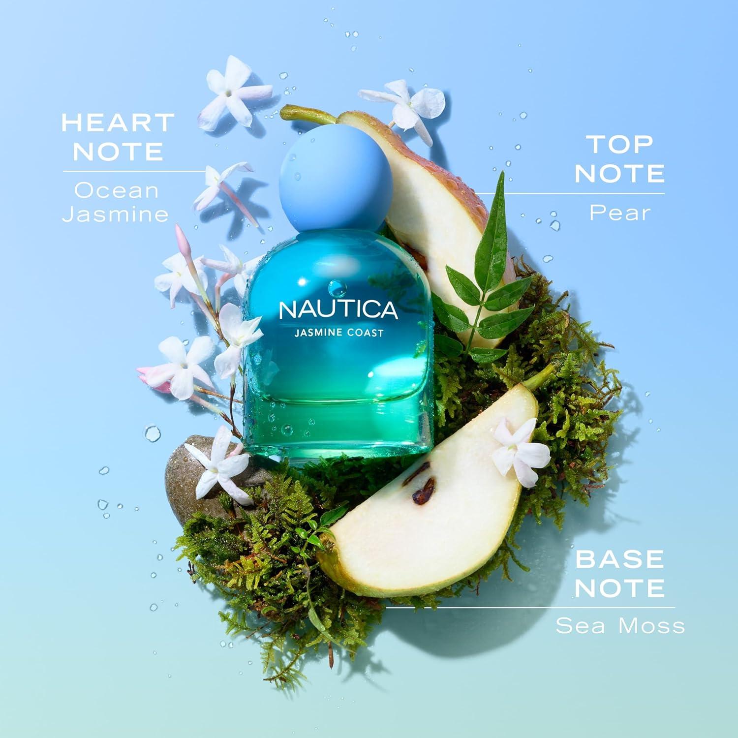 imageNautica for Her Jasmine Coast Body Mist 84 Fl Oz Pack of 1 Notes of Pear Jasmine and Musk Womens Fragrance Long Lasting MoodBoosting Fragrance Vegan Formula16 Fl Oz Pack of 1