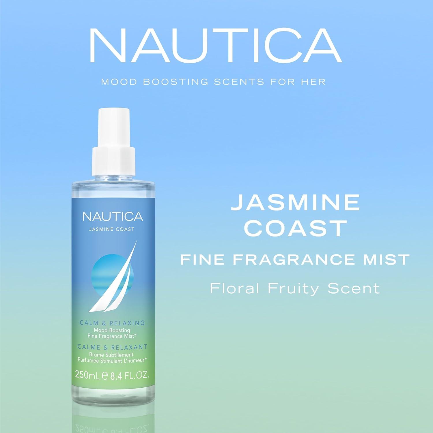 imageNautica for Her Jasmine Coast Body Mist 84 Fl Oz Pack of 1 Notes of Pear Jasmine and Musk Womens Fragrance Long Lasting MoodBoosting Fragrance Vegan Formula84 Fl Oz Pack of 1