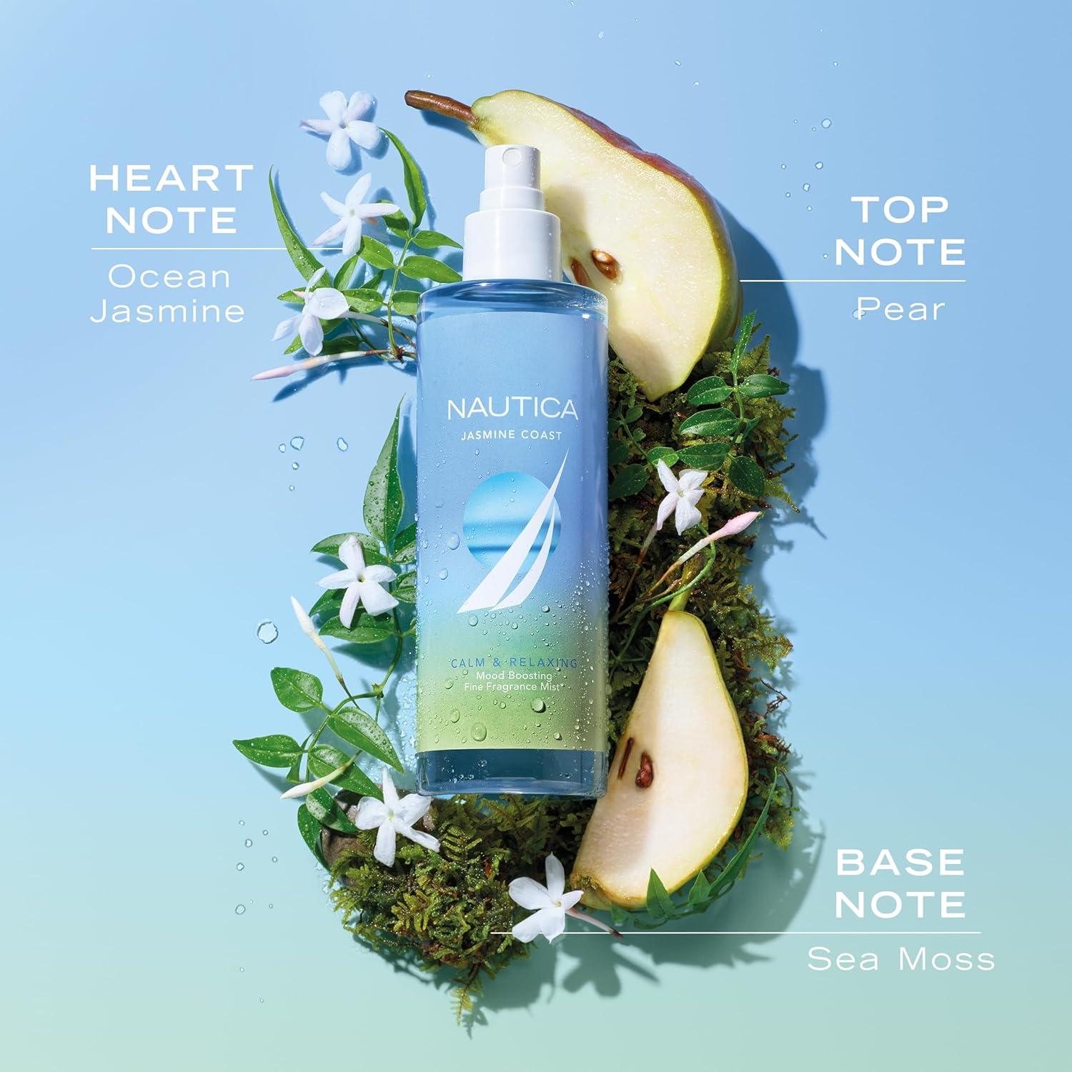 imageNautica for Her Jasmine Coast Body Mist 84 Fl Oz Pack of 1 Notes of Pear Jasmine and Musk Womens Fragrance Long Lasting MoodBoosting Fragrance Vegan Formula84 Fl Oz Pack of 1