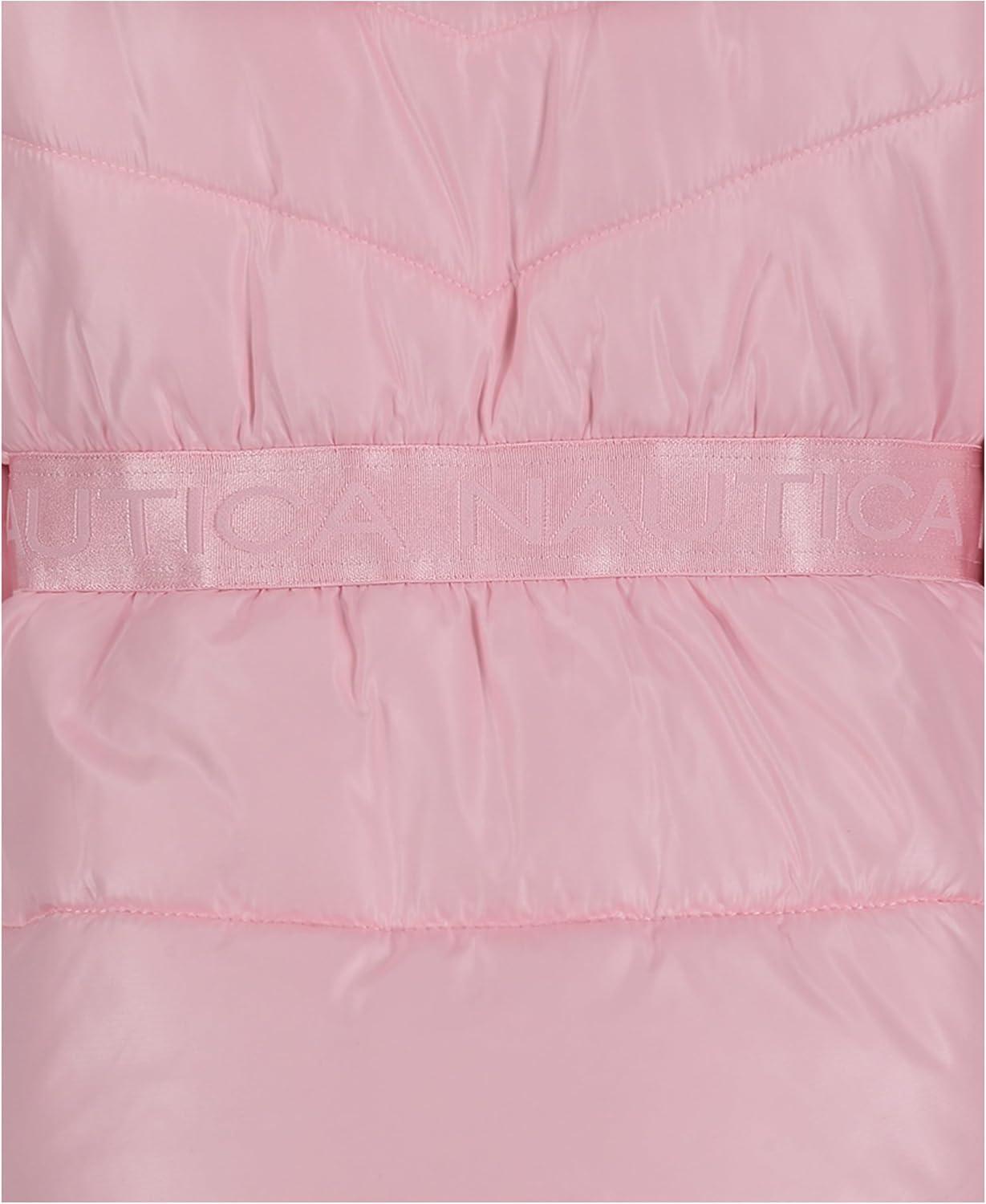 imageNautica Girls Heavyweight Hooded Winter Puffer Coat With Full Length ZipperPink Sparkle