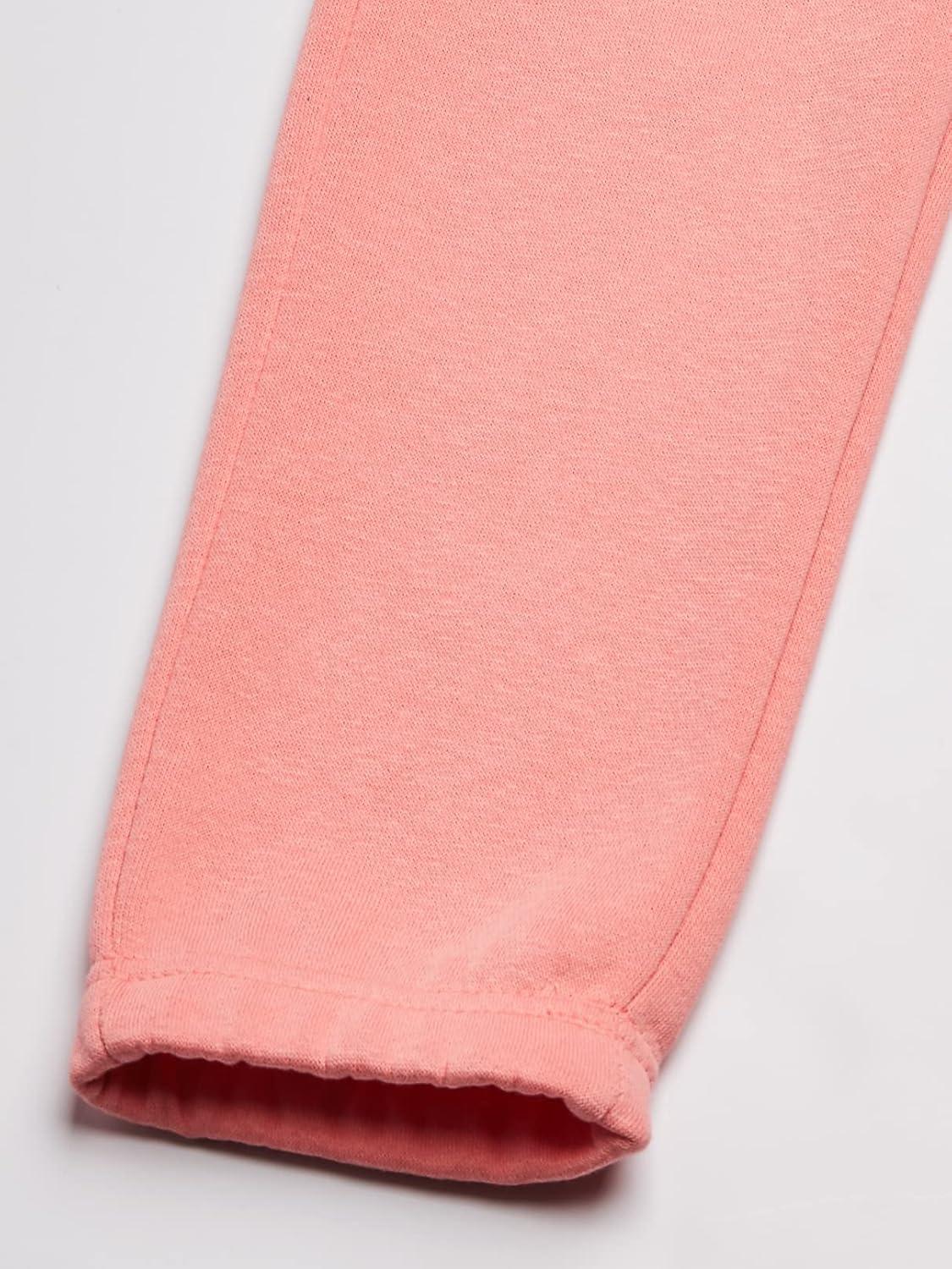 imageNautica Girls Logo Sweatpants Fleece Joggers with Ribbed Cuffs amp Functional Side PocketsFlamingo Pink