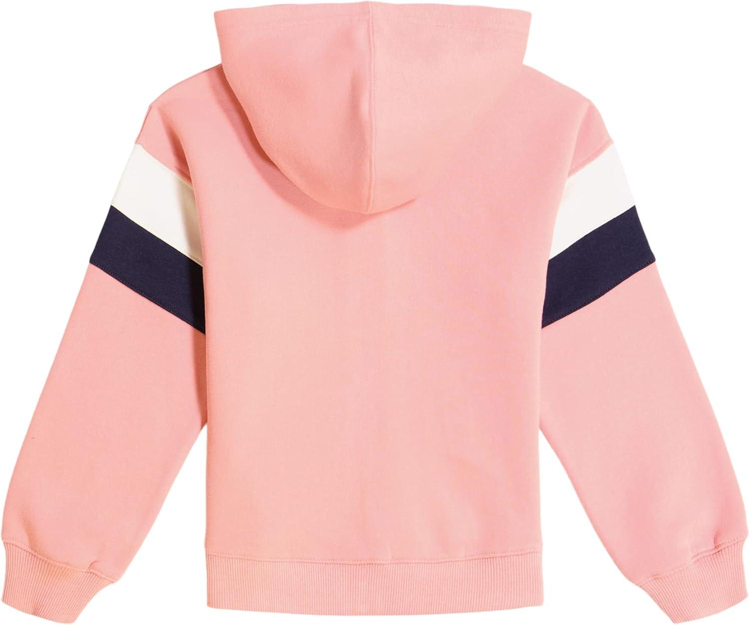 imageNautica Girls Logo Sweatshirt Fleece Hoodie With Fullzip Front amp PocketsFlamingo Pink