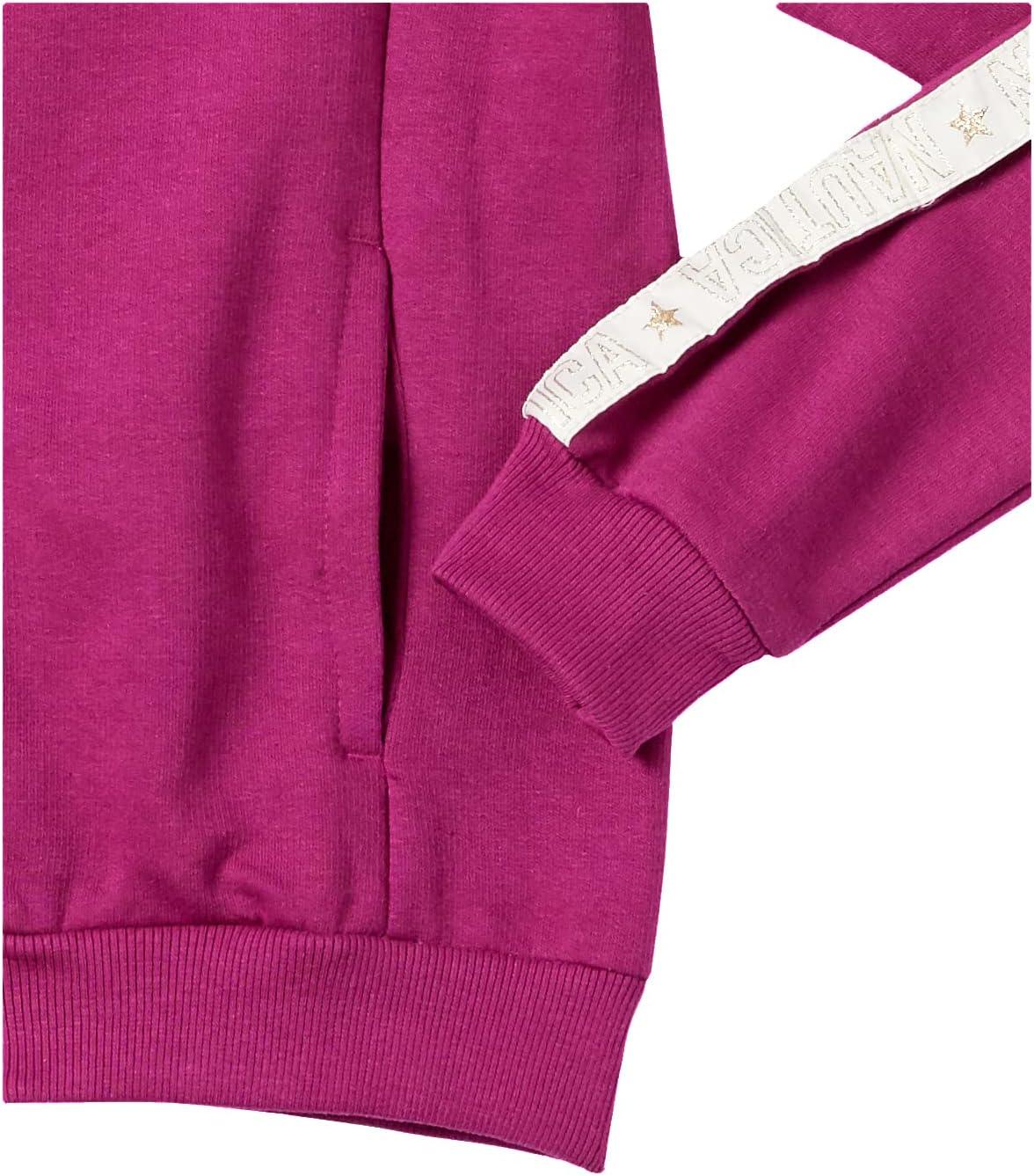 imageNautica Girls Logo Sweatshirt Fleece Hoodie With Fullzip Front amp PocketsRasberry Radiance