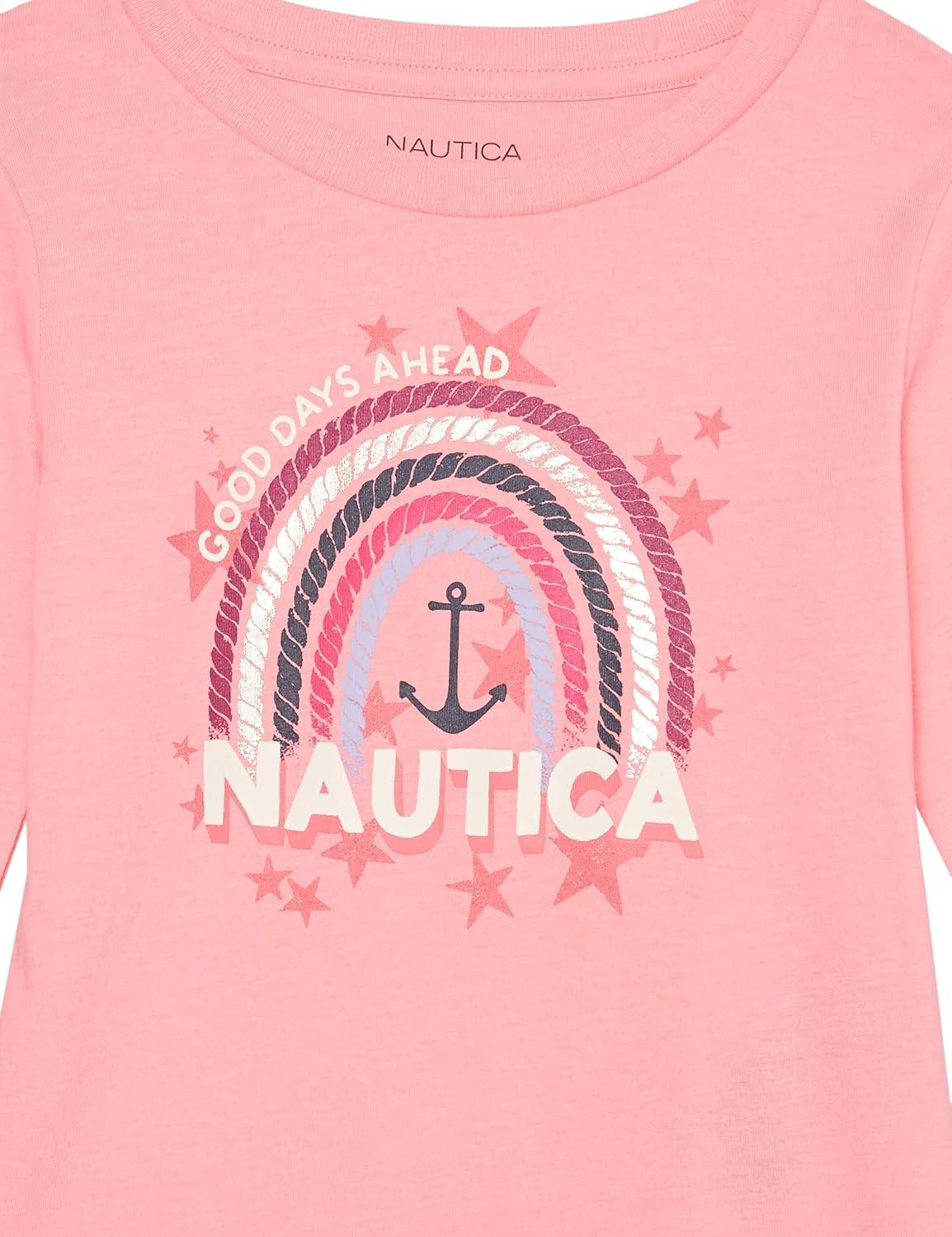 imageNautica Girls Long Sleeve Graphic TShirtConch Shell