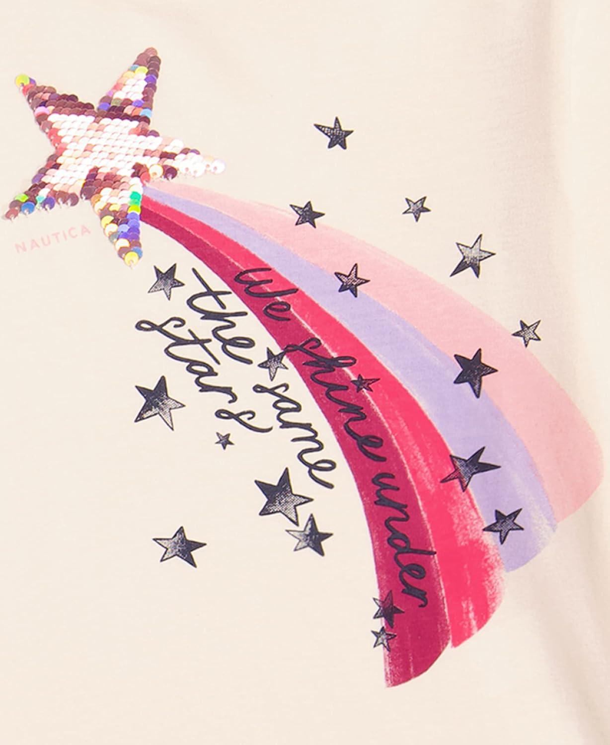 imageNautica Girls Long Sleeve Graphic TShirtEggnog We Shine