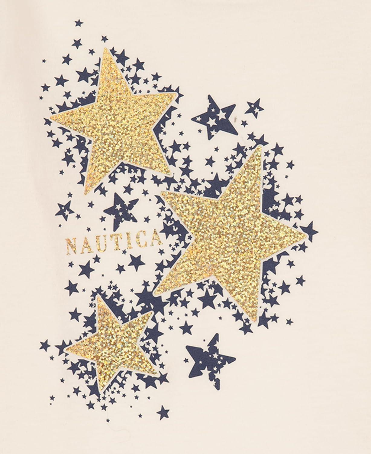 imageNautica Girls Long Sleeve Graphic TShirtEgret Shooting Stars