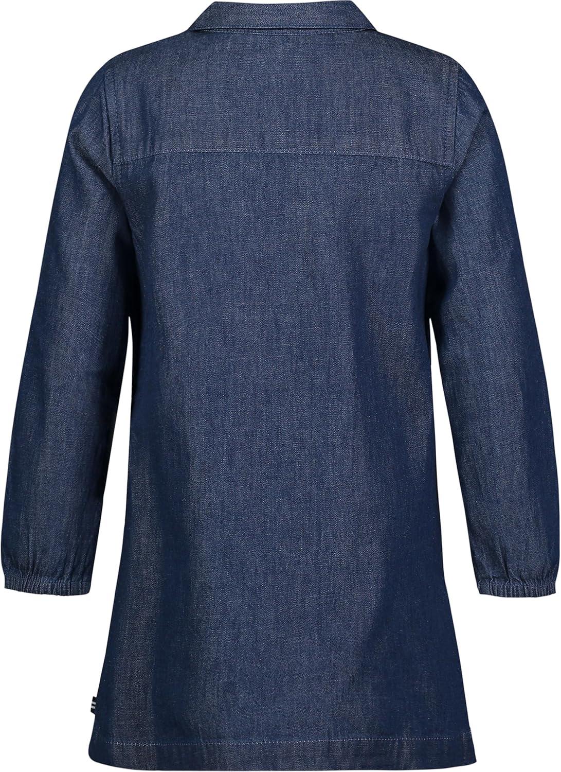 imageNautica Girls Short Sleeve Chambray Shirt DressDark Rinse Chambray