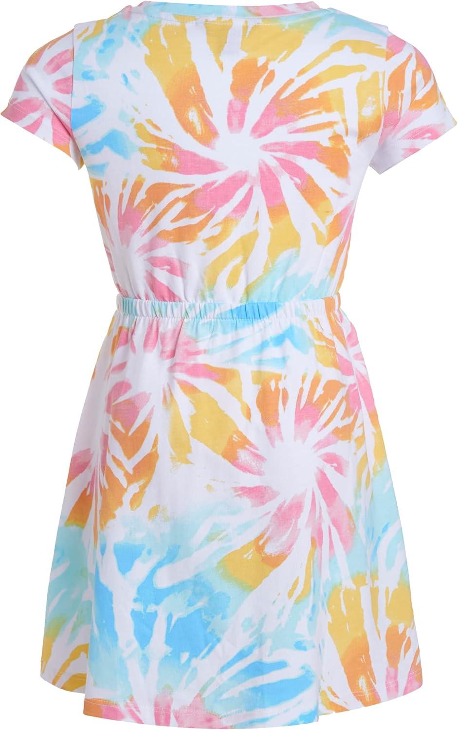 imageNautica Girls Short Sleeve Fashion DressWhite Sunburst Tie Dye