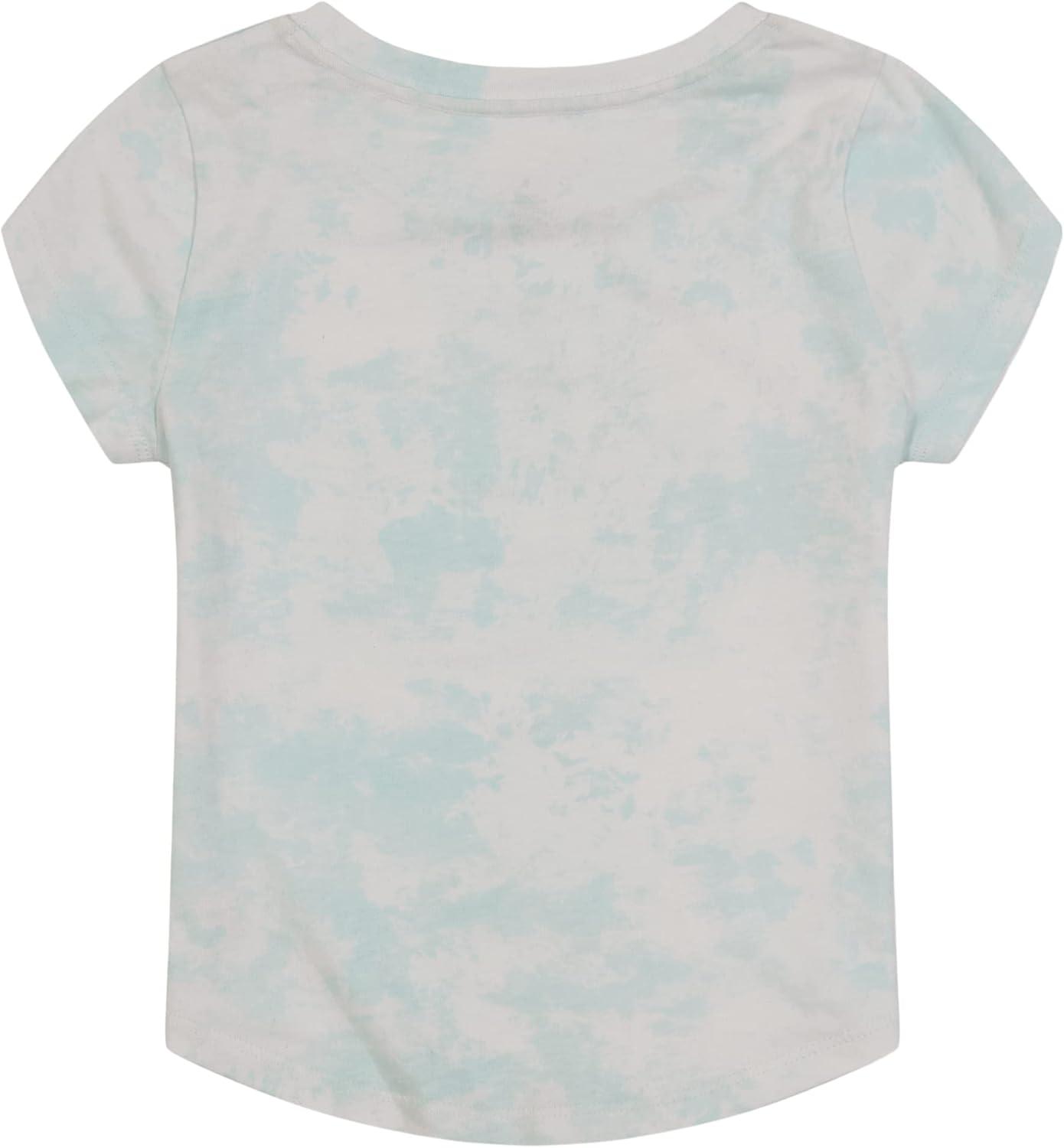 imageNautica Girls Short Sleeve TShirt with Fun Graphic Design Cotton Tee with Tagless InteriorBlue Light Tiedye