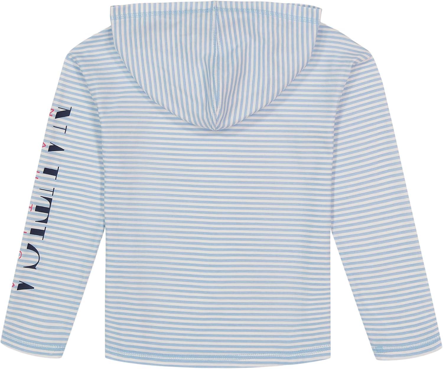 imageNautica Girls Striped Long Sleeved Hooded TopBlue Anchor Stripe