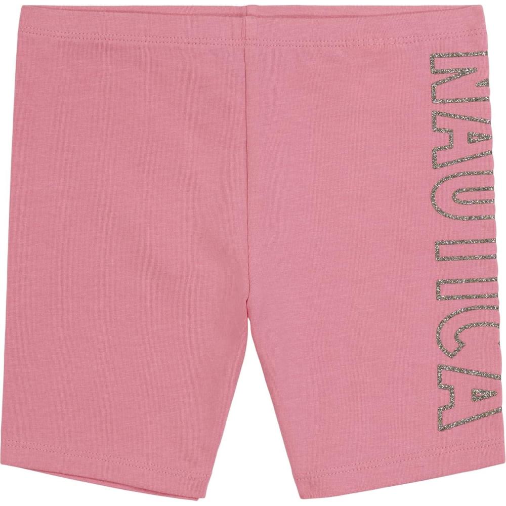 imageNautica Girls Active Bike Shorts Soft amp Stretchy Spandex with Flat Waistband amp Logo DesignPink Heart