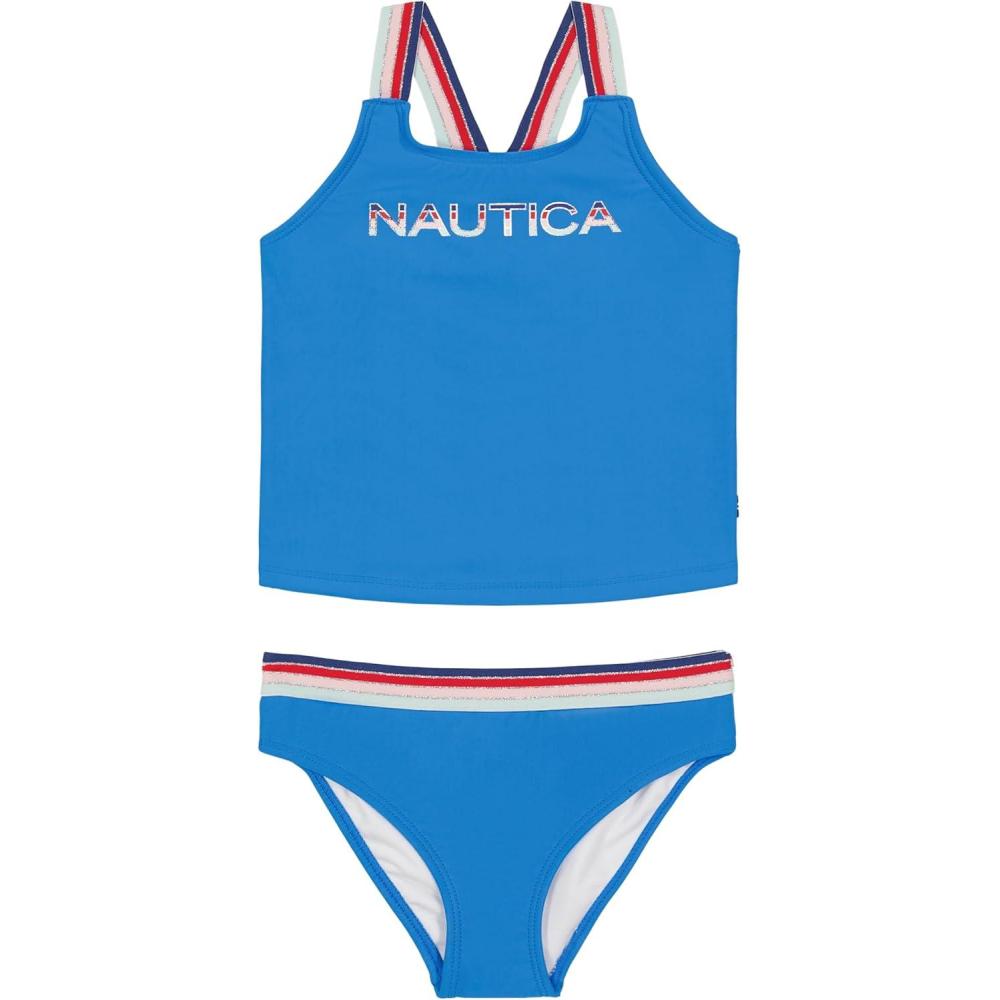 imageNautica Girls TwoPiece Bikini Swimsuit Set UPF 50 Sun Protection QuickDry Bathing SuitFrench Blue