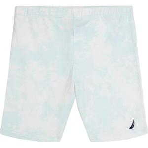 Nautica Girls’ Active Bike Shorts, Soft & Stretchy Spandex with Flat Waistband & Logo Design(Blue Light Cloud)