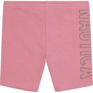 Nautica Girls’ Active Bike Shorts, Soft & Stretchy Spandex with Flat Waistband & Logo Design(Pink Heart)
